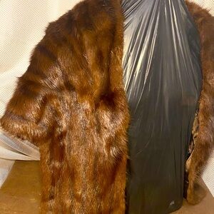 Mink fur cape